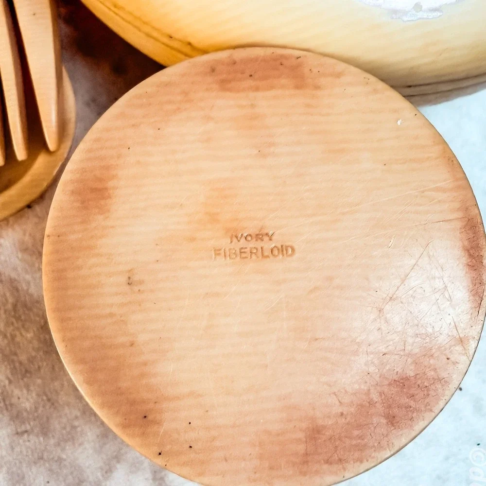 French Ivory Vintage Vanity Set